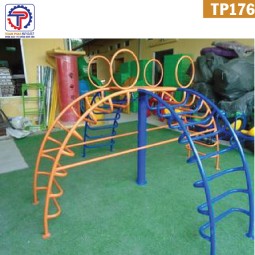 Thang Leo Gợn Sóng Có Trụ Giữa