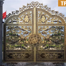 Cổng Gang Đúc Hoa Văn